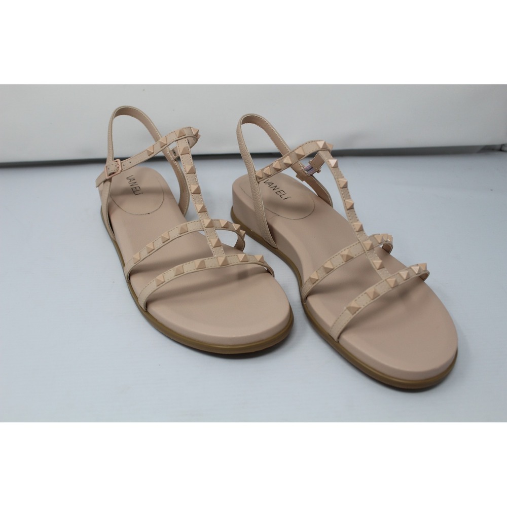 Vaneli Nelina Studded Slingback Wedge Sandals